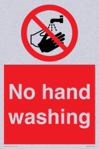 No hand washing